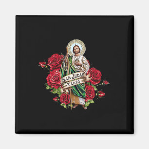 Girls Women Rote Rosen San Judas Tadeo Magnet