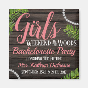 Girls Woodsy Junggeselinnen-Abschied Magnet
