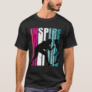 Girls Wrestling Inspirier Coach Retro Wrestlers T-Shirt