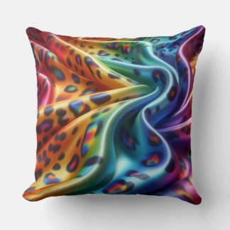 Girly Accents | Rainbow Leopard Print Kissen