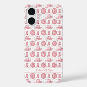 Girly Aesthetic Pink Country Cowgirl iPhone 16 Hülle