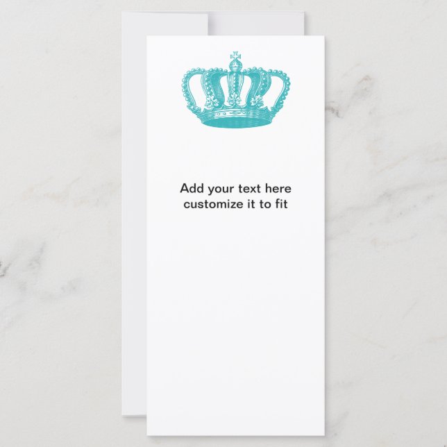 Girly Aqua Blue Vintag Crown (Vorderseite)