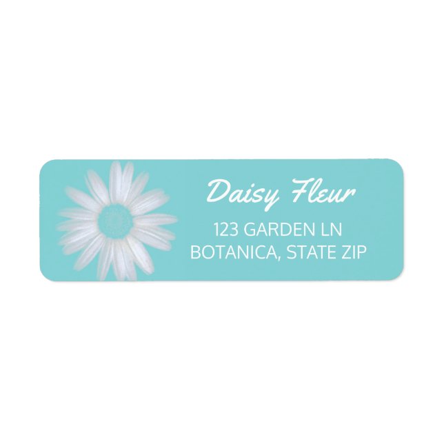 Girly Aqua Turquoise | Aquarell-Blume (Vorne)