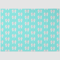 Girly Aquamarin Aqua Blue Tiffany Thema White Bow