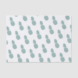 Girly Aquamarin Glitzer Ananas Muster Seidenpapier