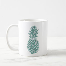 Girly Aquamarin Glitzer Ananas Sparkle Kaffeetasse