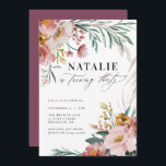 Girly Aquarellblume 30. Geburtstag pink blau<br><div class="desc">Girly Aquarellblume 30. Geburtstag pink,  blaue Party Einladungen. Schönes,  elegantes und modernes Party.</div>
