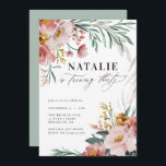 Girly Aquarellblume 30. Geburtstag pink grün<br><div class="desc">Girly Aquarellblume 30. Geburtstag pink,  blau,  grüne Party Einladungen. Schönes,  elegantes und modernes Party.</div>