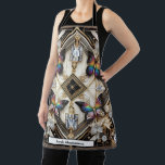 Girly Art Deco Rainbow Butterfly Apron Schürze<br><div class="desc">Add a touch of glamour and color to your kitchen with this girly Art Deco rainbow butterfly apron. Inspired by the elegance of the 1920s Art Deco era, this design features a graceful butterfly with radiant rainbow wings, geometric accents, and luxurious vintage styling. The vibrant spectrum of colors creates a...</div>
