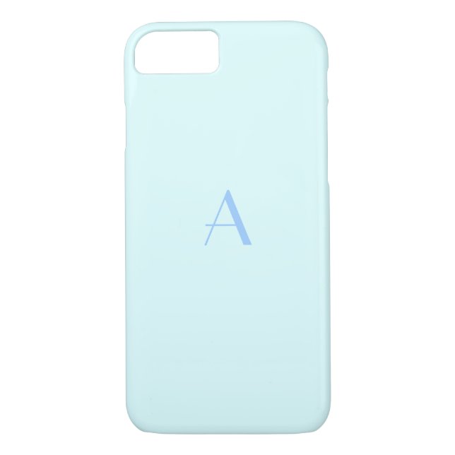Girly Baby Blue iPhone 7 Fall mit Monogram Case-Mate iPhone Hülle (Rückseite)