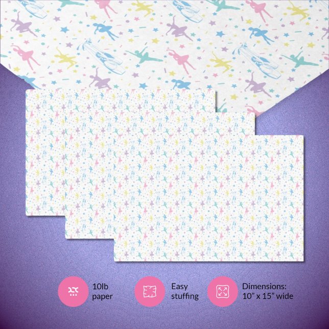Girly Ballerina Dancer - Ballet Pattern Seidenpapier (Ballet Tissue Paper)