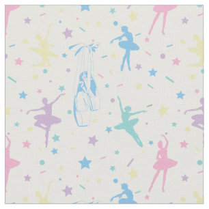 Girly Ballerina Dancer - Ballet Pattern Stoff