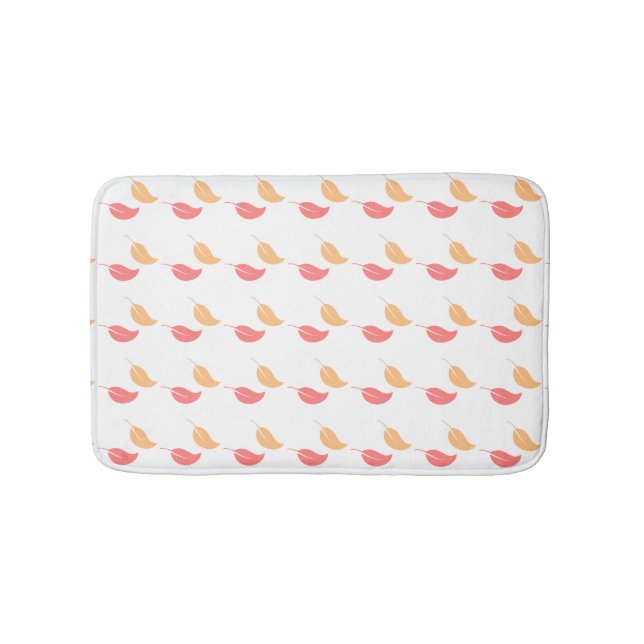 Girly Bath Mat Pink-gelbe Blätter Badematte (Vorderseite)