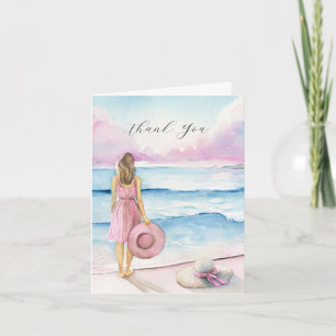Girly Beach Scènes Merci Cartes