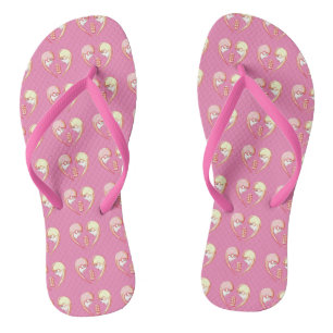 Girly BESTE FREUNDIN Karaoke Liebe Herz Flip Flops