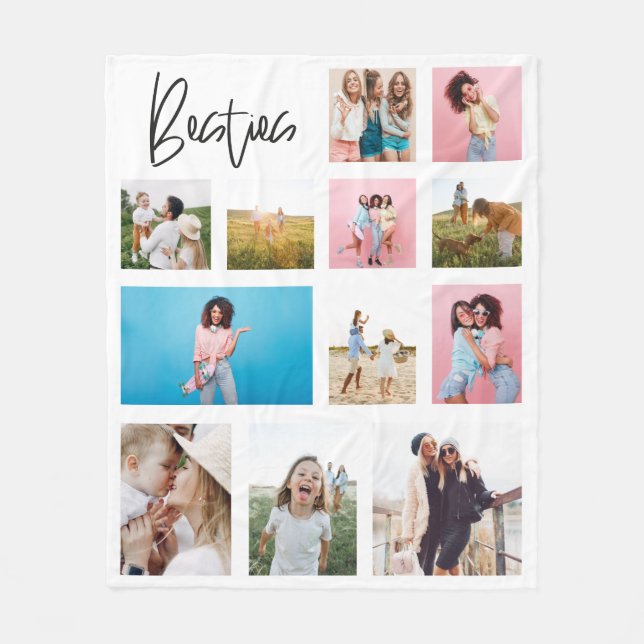 Girly besties 20 Foto bester Freund Moderne Fleecedecke (Vorderseite)