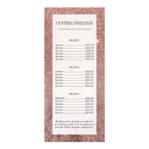 Girly bezaubernde rosa Rosen-Goldfolie und Werbekarte
