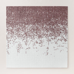 Girly bezauberndes Imitat-Rosen-GoldGlitzer-Weiß