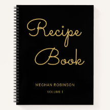 Girly Black Cookbook Personalisiertes Rezept