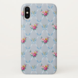 Girly Blau beugt hübsche rosa Rosen-Blumenmuster title_seo2