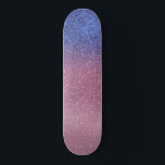 Girly Blue Pink Funkelnd Glitzer Ombre Gradient Skateboard<br><div class="desc">Dieses elegante, glamouröse und schicke Print ist perfekt für das trendige und stilvolle Girly Girl. Es verfügt über ein Imitat gedruckt funkelnd Kobalt blauen Glitzer in Rose rosa in hellrosa dreifach Gradienten ombre. Es ist modern, hübsch, mädchenhaft, einzigartig und cool. ***WICHTIGE HINWEIS FÜR DESIGN: Für individuelle Designanfragen, wie z.B. passende...</div>