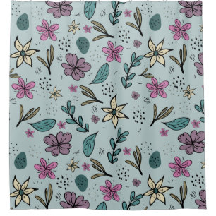 Girly Blume Art New Design Blumenästhesie Duschvorhang