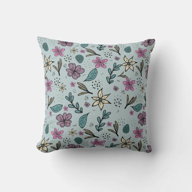 Girly Blume Art New Design Blumenästhesie Kissen (Vorderseite)