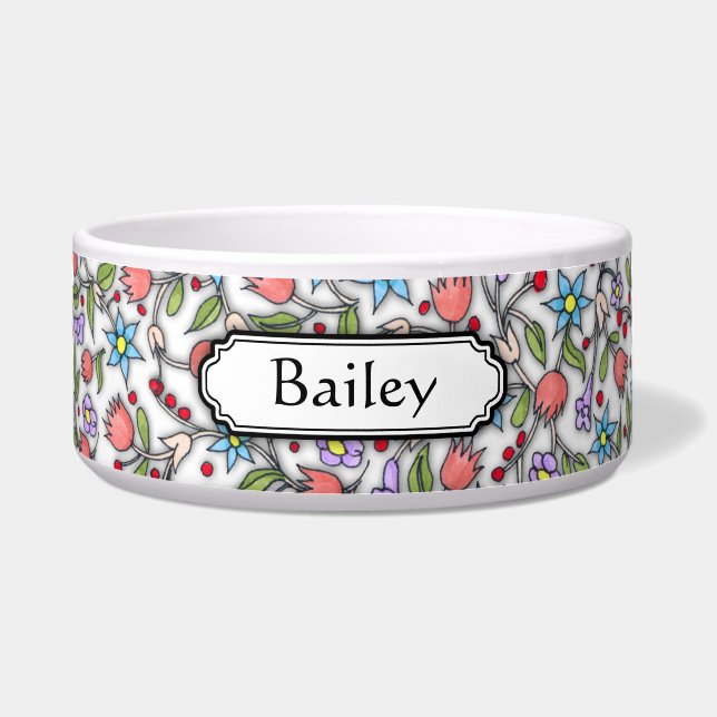 Girly Blumenmuster Napf (Vorderseite)