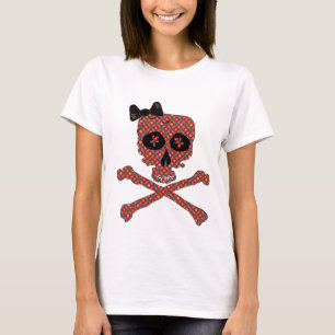 Girly Blumenschädel T-Shirt