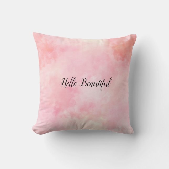 Girly Blush Pink Gefärbte Krawatte Kissen (Vorderseite)