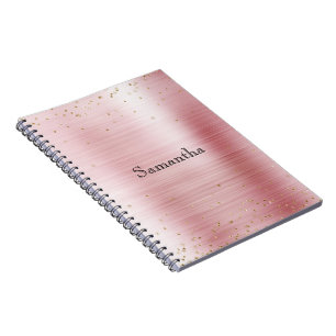 Girly Blush Pink Glam Gold Sparkle Confetti Notizblock