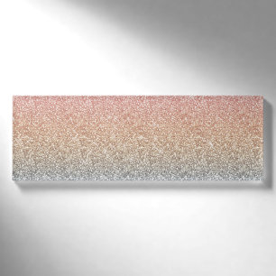 Girly Blush Rose Gold Blue Ombre Glitzer Glitzern Namenschild