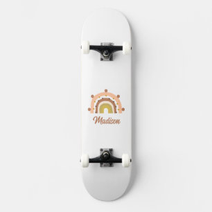 Girly Boho Rainbow Pastel Mute Pink Personalisiert Skateboard