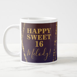 Girly Bordeaux Red Burgundy Glam Sweet 16 Geburtst Jumbo-Tasse