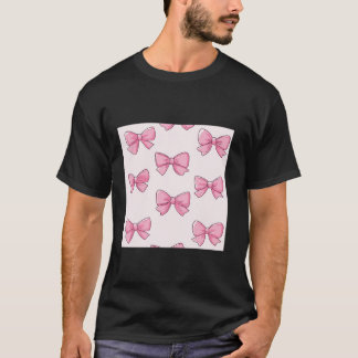 Girly Bow in Watercolor coquette Ästhetisch Pink B T-Shirt