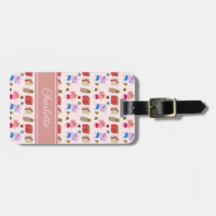 Girly Cats und Geschenke Muster Blush Pink Reise Gepäckanhänger
