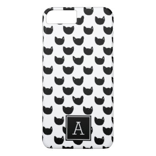 Girly chic Doodle Black Cat Monogram Personalisier Case-Mate iPhone Hülle