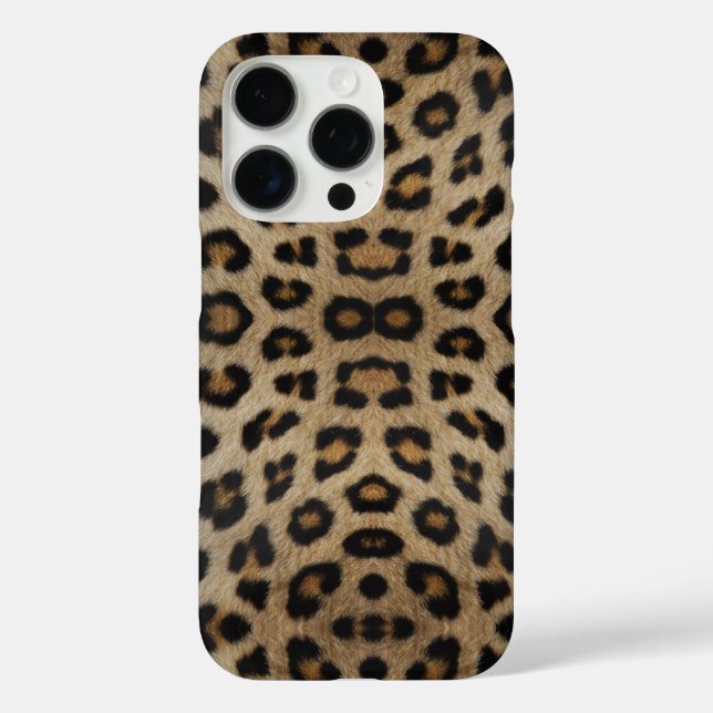 Girly chic Leopard Pelztiermuster Trend iPhone 16 Pro Hülle (Rückseite)