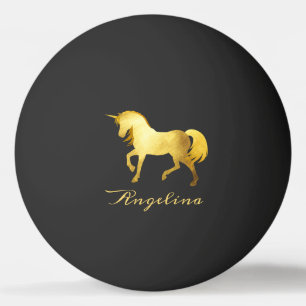 Girly & Chic Luxury Golden Foil Personalisiert Tischtennisball