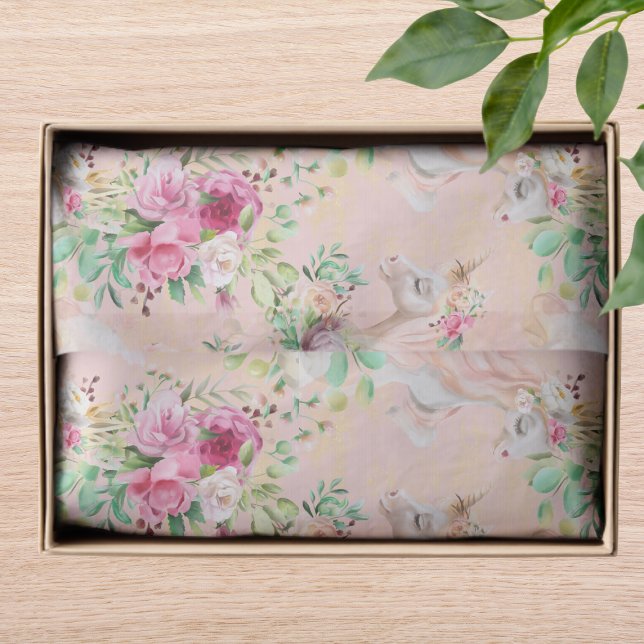 Girly Chic Modern Watercolor Seidenpapier (Von Creator hochgeladen)