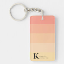 Girly Chic Peach Ombre Classic Monogram
