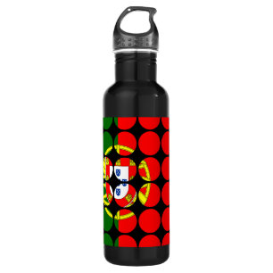 Girly Chic Portugals: Tupfen-Portugiese-Flagge Edelstahlflasche