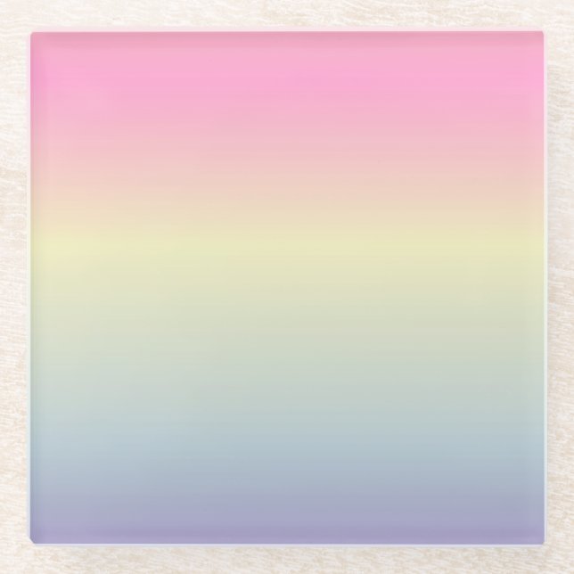 Girly chic unicorn pink purple pastbow glasuntersetzer (Vorderseite)