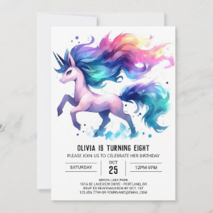 Girly Children Horse Geburtstag Einladung
