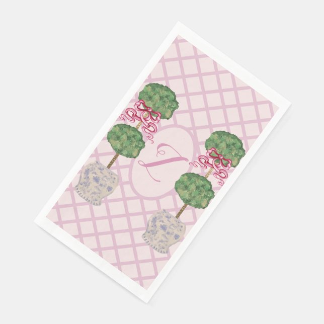 Girly Chinoiserie Ginger Jar Jars Topiary Serviette (Ecke)