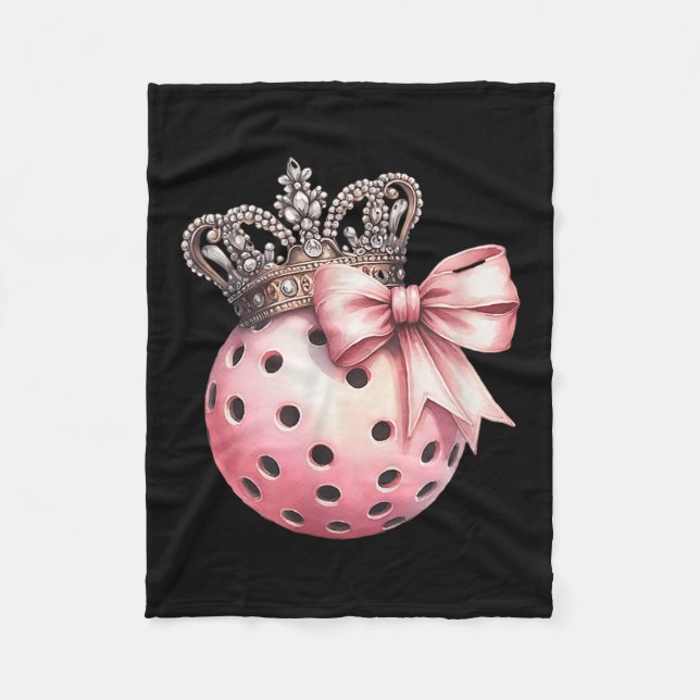 Girly Ckleball Princess Queen Crown für Frauen Fleecedecke (Vorderseite)