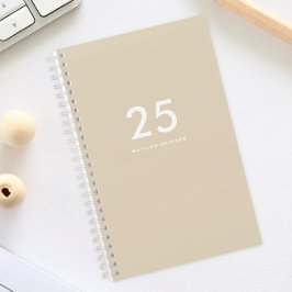 Girly Classy Name Beige Notizbuch