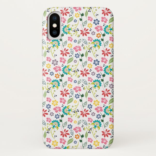 Girly Colorful Boho Spring Blumen Case-Mate iPhone Hülle (Rückseite)