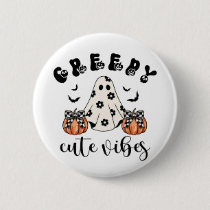 Girly Coquette Creepy Niedlich Vibes Halloween Button