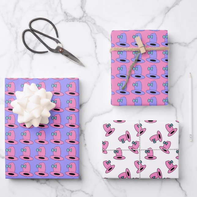 Girly Cowgirl Hat Birthday Geschenkpapier Set (Vorderseite)